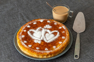 tarta de manzana con corazones