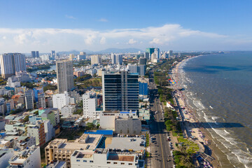 Fototapeta na wymiar Vung Tau city skyline panorama
