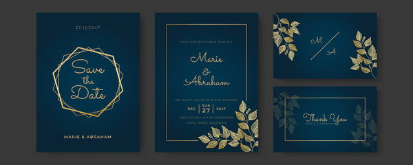 Set of card with flower rose, leaves. Wedding ornament concept. Floral poster, invite. Vector decorative greeting card or invitation design background