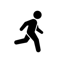 Fototapeta na wymiar Running person or runner glyph icon
