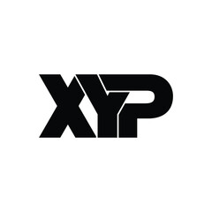 XYP letter monogram logo design vector