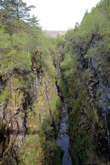 Corrieshalloch Gorge is a gorge south of Ullapool in the Scottish Highlands