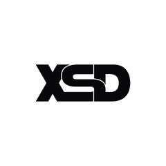 XSD letter monogram logo design vector