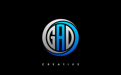 GAD Letter Initial Logo Design Template Vector Illustration - obrazy, fototapety, plakaty