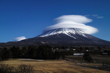 Plakat Lenticular cloud-Umbrella cloud, Mt.Fuji, 笠雲