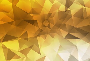 Light Orange vector abstract polygonal pattern.