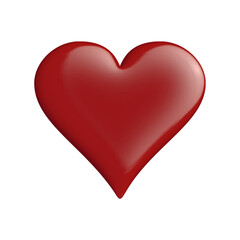 red heart isolated on white