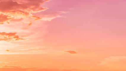 Pastel colorful pink, orange, yellow sky background 
