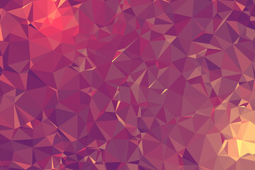 Abstract textured Pink polygonal background. low poly geometric consisting of triangles of different sizes and colors. use in design cover, presentation, business card or website.