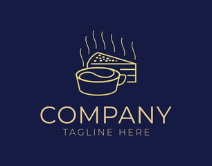 Delicious Bread Logo Design Template. Bakery Shop Bread Icon Line Art Vector