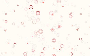 Light Red vector template with circles.