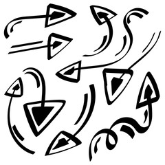 Arrows set. Set of different arrows for web design.