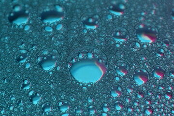 multi color macro bubble formation with colored background 