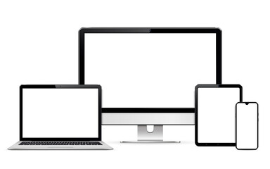 Computer display, laptop, tablet pc, smart phone with blank screen