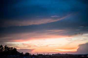 Sun set nature background.