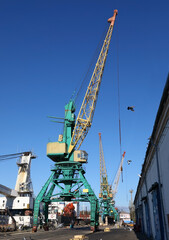 Fototapeta premium Dock crane in the seaport