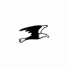 flying eagle icon logo vector illustration