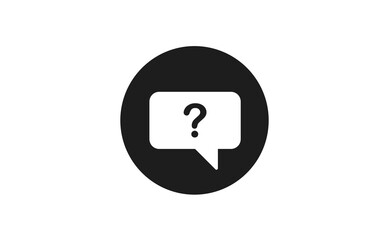 Question mark speech bubble. Vector illustration.