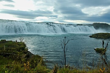 Iceland-view of the Faxi or Vatnsleysufoss waterfall on the Tungufljót river