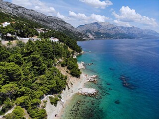 Fototapeta na wymiar Croatia aerial landscape - Dalmatia coast