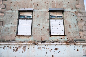 Mostar bullet holes - war damage