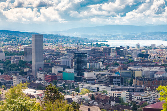 Cloudscape over Zurich city at Switzerland