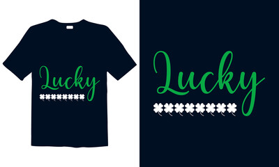 Naklejka premium St. Patrick's Day T-shirt Design. Best for print, t-shirt, mug, poster & wall art.