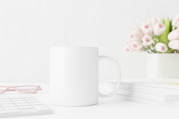 Blank mug printing design template.