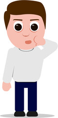 Personaje ilustrado con expreción de asombro