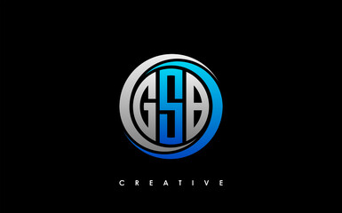GSB Letter Initial Logo Design Template Vector Illustration
