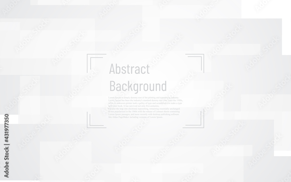 Wall mural multiple minimal square flat overlap graphic with white and grey background