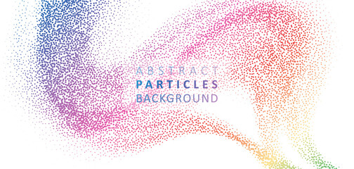 Particles liquid dynamic flow