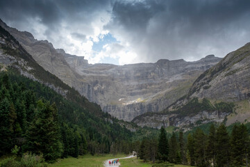 Cirque de Gavarnie basin in Pyrenees, France