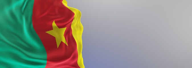 Abstract Cameroon Flag 3D Render (3D Artwork)