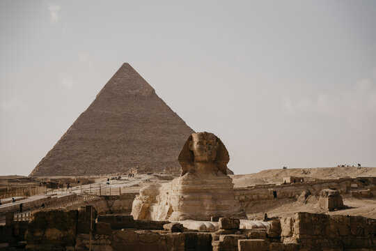 Egypt, Cairo, Great Pyramid of Giza and Great Sphinx of Giza