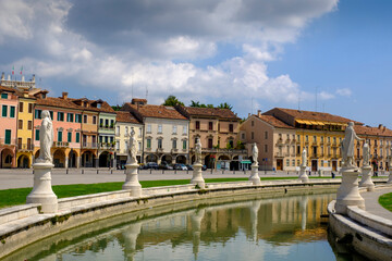 Italy, Veneto, Padua, Statues at Prato della Valle