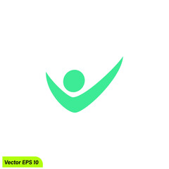 happiness human shape icon vector illustration simple design element