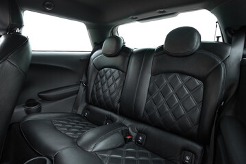 Rear passenger seat in a premium luxury car