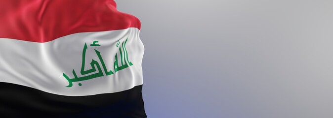 Abstract Iraq Flag 3D Render (3D Artwork)