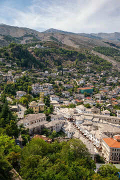 Old town near Mali I Gjere mountain at Gjirokaster, Albania