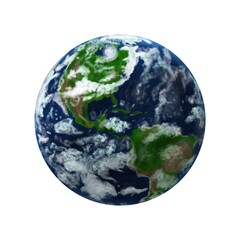 Earth planet on white background