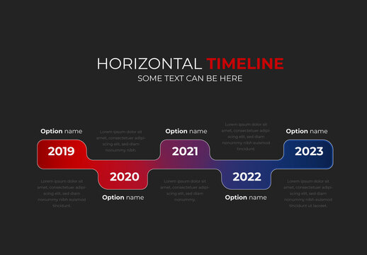Horizontal Chart Table Layout with Dark Background