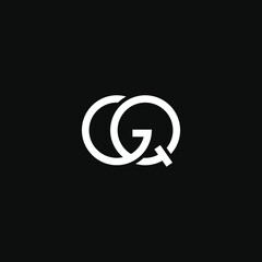 GQ or q g letter design logo logotype icon modern concept