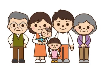 笑顔の家族 3世代