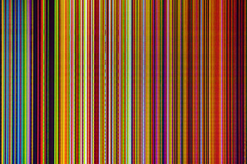 Colorful stripes on a broken LCD TV screen