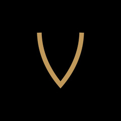 V letter luxury design logo logotype icon concept