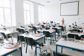 Interior of a science lab classroom