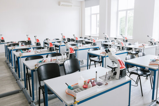 Interior of a science lab classroom