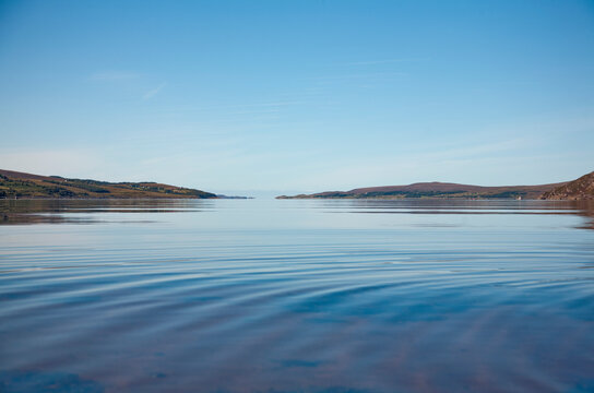 Clear sky over Loch Broom, Scotland