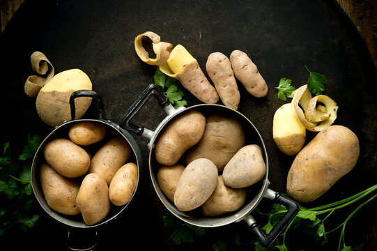 Different varieties of potatoes